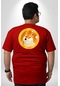 Doge Coin Büyük Beden Kırmızı Tişört Kadın Erkek Ünisex Sırt Baskılı Kırmızı
