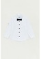 Baskılı Kolu Katlanabilir Papyonlu Erkek Çocuk Gömlek 24mcck7059203343-beyaz 24MCCK7059203343-Beyaz