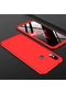 Kilifone - Xiaomi Uyumlu Redmi Note 7 - Kılıf 3 Parçalı Parmak İzi Yapmayan Sert Ays Kapak - Kırmızı