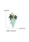 Kadınlar İçin Rhinestone Üzüm Broşlar Unisex Emaye Meyve Bitki Pins Ofis Parti Multı Green4074 Multı
