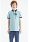 Tommy Life Açık Mavi Baskılı Cep Detaylı Standart Kalıp Polo Yaka Erkek Çocuk T-shirt - 11144 Açık Mavi