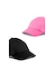 Unisex Siyah Ve Pembe Rengi 2'li Beyzbol Şapka Seti - Unisex