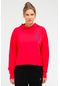 Pembe Regular Pamuklu Kapüşonlu Kadın Sweatshirt Sc0957 Pembe