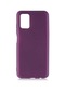 Mutcase - Samsung Uyumlu Galaxy A03s - Kılıf Mat Renkli Esnek Premier Silikon Kapak - Mürdüm