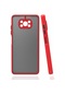 Tecno-Xiaomi Poco X3 / Poco X3 Nfc / Poco X3 Pro - Kılıf Arkası Buzlu Renkli Düğmeli Hux Kapak - Kırmızı