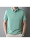Erkek Yaz Yeni Polo Gömlek Yaka T-shirt Açık Yeşil