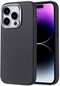 Kilifone - İphone Uyumlu İphone 14 Pro Max - Kılıf Magsafe Şarj Özellikli Karbon Fiber Görünümlü Troy Kapak - Siyah