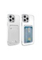 Kilifone - İphone Uyumlu İphone 13 Pro - Kılıf Esnek Şeffaf Kart Bölmeli Setra Silikon Kapak - Renksiz