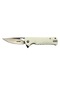 Crkt Muskie 202 Awy Beyaz Kamp / Outdoor Çakı 18cm - Yarı Otomatik, Kemerlikli, Kutulu Çok Renkli