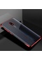 Noktaks - Xiaomi Uyumlu Xiaomi Redmi 8a - Kılıf Dört Köşesi Renkli Arkası Şefaf Lazer Silikon Kapak - Kırmızı