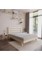 Urban New Model Vernikli Çam Ahşap Karyola Ve İki Komodin Set-173 120 x 200