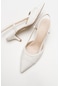 Luvishoes Poınt Beyaz Kadın Topuklu Ayakkabı