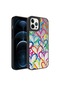 Noktaks - iPhone Uyumlu 12 Pro Max - Kılıf Aynalı Desenli Kamera Korumalı Parlak Mirror Kapak - Kalp