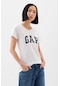 Gap V-ss Logo Classic Kadın Tişört Beyaz