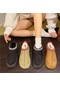 Kahverengi Tuınanle Kış Kar Botları Kadın Kaymaz Botlar Sıcak Peluş Kalın Pamuklu Ayakkabılar Artı Boyutu 36-41