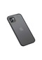 Mutcase - İphone Uyumlu İphone 12 - Kılıf Arkası Mat Kenarları Renkli Sert Retro Kapak - Siyah
