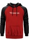 Therion Logo Kırmızı Renk Reglan Kol Sweatshirt