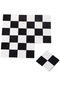 9 Set Simülasyon 1/12 Ölçekli Bebek Evi Zemin Stickerı Bebek Minik Dekorasyon Siyah Beyaz