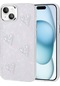 Ekılıf - İphone 13 Uyumlu Kılıf Kabartma Figürlü Parlak Eralli Silikon Kapak - Kalp