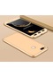 Mutcase - Xiaomi Uyumlu Mi 5x / Mi A1 - Kılıf 3 Parçalı Parmak İzi Yapmayan Sert Ays Kapak - Gold