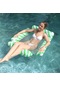Cbtx Global 4 Tüplü Pvc Şişme Katlanabilir Yüzen Sıralı Yaz Yüzme Havuzu Su Hamak Çapraz Şerit Yeşil