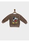 Mickey Mouse Lisanslı Erkek Çocuk Sweatshırt Pl22042-bej