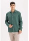 Defacto Regular Fit Polo Yaka Müslin Uzun Kollu Gömlek W7832az25spgn1259 Yeşil