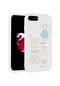 Tecno - İphone Uyumlu İphone 8 Plus - Kılıf Kabartma Figürlü Parlak Toys Silikon Kapak - Beyaz