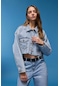 DeFacto Crop Jean Ceket D8685AX25SMNM39 Mavi