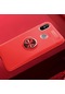 Kilifone - Xiaomi Uyumlu Mi 8 Se - Kılıf Yüzüklü Auto Focus Ravel Karbon Silikon Kapak - Kırmızı
