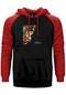 Moonspell Lusitanian Metal Kırmızı Renk Reglan Kol Kapşonlu Sweatshirt Kırmızı