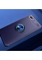 Mutcase - Huawei Uyumlu Y5 2018 / Honor 7s - Kılıf Yüzüklü Auto Focus Ravel Karbon Silikon Kapak - Mavi