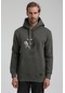 New World Polo Kapüşonlu Haki Slim Fit Hoodie 22fwm64030