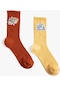 Koton 2'li Harry Potter Baskılı Çorap Lisanslı Multıcolor 3wkg80054aa 3WKG80054AAMIX