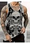 Snapbuy Retro Araba Desenli 3d Baskılı Yazlık Rahat Tank Top - Büyük Boy Spor Yelekerkek Black
