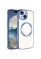 Noktaks - iPhone Uyumlu 15 - Kılıf Kablosuz Şarj Destekli Setro Silikon Kapak - Sierra Mavi