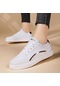Siyah&altın Tuınanle Beyaz Ayakkabı Kadın Pu Deri Spor Ayakkabı Flats Kaykay Spor Ayakkabı