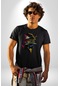 Canlı Afrobeat Füzyon Renkli Siluet Unisex Unisex Siyah Organik Baskılı T-shirt Penye Yüksek Kalite Siyah