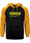 Yamha Revs Your Heart Sarı Renk Reglan Kol Kapşonlu Sweatshirt