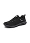 Siyah Boyutu 48 Erkek Hafif Spor Ayakkabı Spor Salonu Koşu Ayakkabıları Yürüyüş Spor Nefes Örgü Rahat Ayakkabılar
