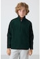 Tommy Life Çam Yeşil Kalın Yumuşak Dokulu Standart Fit Nakışlı Polar Erkek Çocuk Sweatshirt - 11221 Çam Yeşili