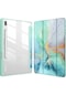 Samsung Galaxy Uyumlu Tab İçin S9 Fe 11 S10 Artı 12.4 İnç 2023 Kılıf Kalem Tutucu Emerald Marble S6 Lite P610 P615 Arka Kapak