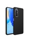 Ekılıf - Huawei Nova 9 Se Uyumlu Kılıf Metal Çerçeve Ve Buton Tasarımlı Silikon Luna Kapak - Siyah