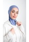 İndigo Mavi Pratik Hazır Geçmeli Tesettür Bone Sandy Kumaş Lüks Hijab 2115 34