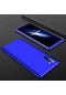 Tecno - Samsung Galaxy Uyumlu Note 10 - Kılıf 3 Parçalı Parmak İzi Yapmayan Sert Ays Kapak - Mavi