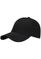 Bba Düz Renk Beyzbol Şapkası Karartma İşlemeli Beyzbol Şapkası Siyah - Siyah