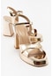 Luvishoes Lello Altın Kadın Topuklu Ayakkabı