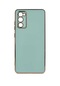 Tecno - Samsung Galaxy Uyumlu A03s - Kılıf Parlak Renkli Bark Silikon Kapak - Açık Yeşil