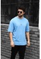 Weyeze Simple Basic Oversize T-shirt Ac-y36003lns- Mavi