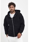 Weyeze Üç İplik Şardonlu Fermuarlı Sweat Af-k88505lns- Siyah